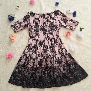 Lovely Pink and Black Dress